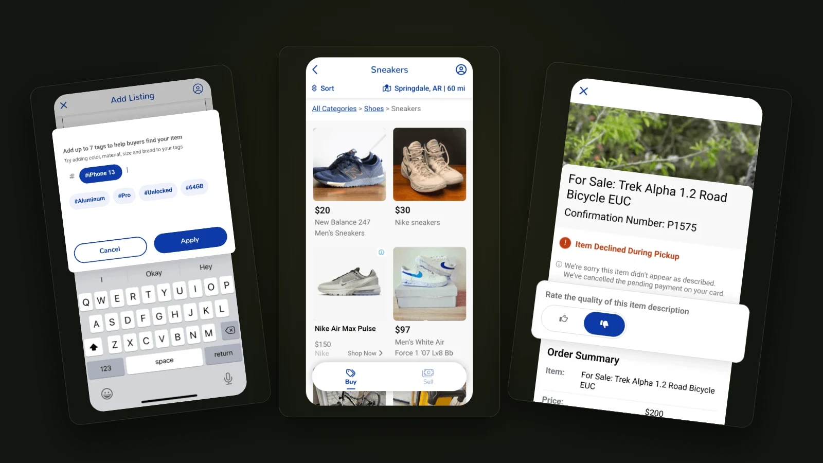 shopXchange app screens